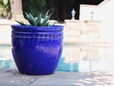 DECOR PLANTER, FALLING BLUE, SET OF 3 - 19.0" X 19.0", 15.5" X 15.0", 12.0" X 12.0"