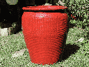 MANHATTAN JAR PLANTER, LAVISH RED, SET OF 2- 22.5" X 27.5", 14" X 22"