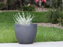 COCO POTS, MATTE BLACK, SET OF 3-19"X17", 15'X13", 12"X11"