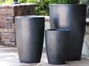 SLIM X-LARGE PLANTER, MATTE BLACK, SET OF 3- 20.5"X32.5", 16.5"X25.5", 13.0"X17.5"