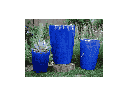 SLIM X-LARGE PLANTER, FALLING BLUE, SET OF 3- 20.5"X32.5", 16.5"X25.5", 13.0"X17.5"