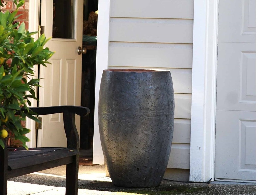 OLIVE NO RIM JAR, GRAPHITE, SIZE A, - 21.0" X 32.0", TOP OD: 18.5", ID: 15.5"