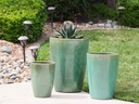 SLIM ROUND PLANTER, GREEN STREAM, SET OF 3 - 16.0" X 24.0", 14.0" X 18.5", 11.0 X 15.0"