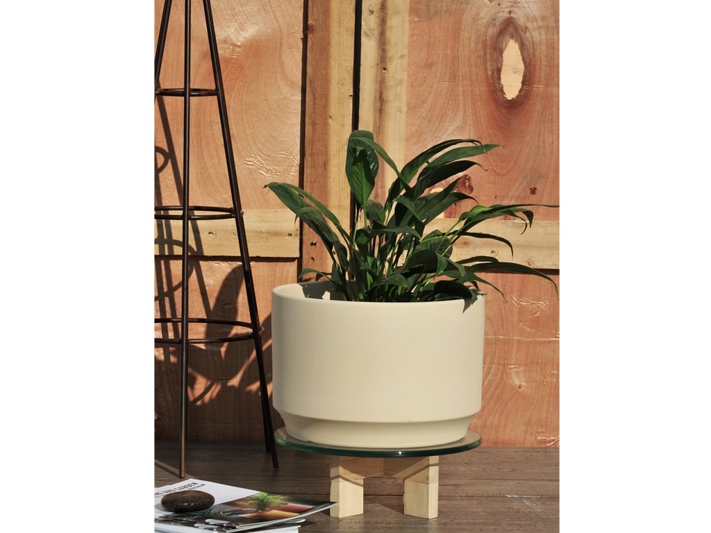 LARGE VENUS PLANTER, IVORY CLAY, SET OF 3-  12"X8.5", 10"X7", 8"X6"