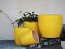 FIDDLE LEAF TREE PLANTER, BUMBLEBEE BRIGHT, SET OF 4- 19"X17" 16"X16" 13"X13", 10.5"X10.5"