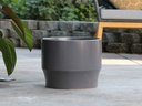 LARGE PLANET PLANTER, JET GREY, SET OF 3- 14"X11", 12"X10", 10"X9"