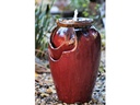 TEA GARDEN FOUNTAIN, SELF CONTAINED, RED COPPER ON OX RED, SIZE D, 15.0" X 23.0"  (PUMP INCLUDED)
