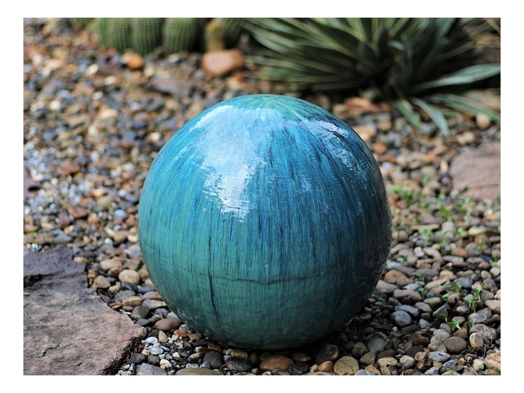 DECORATIVE SPHERE, RUSTY GREEN, 16"