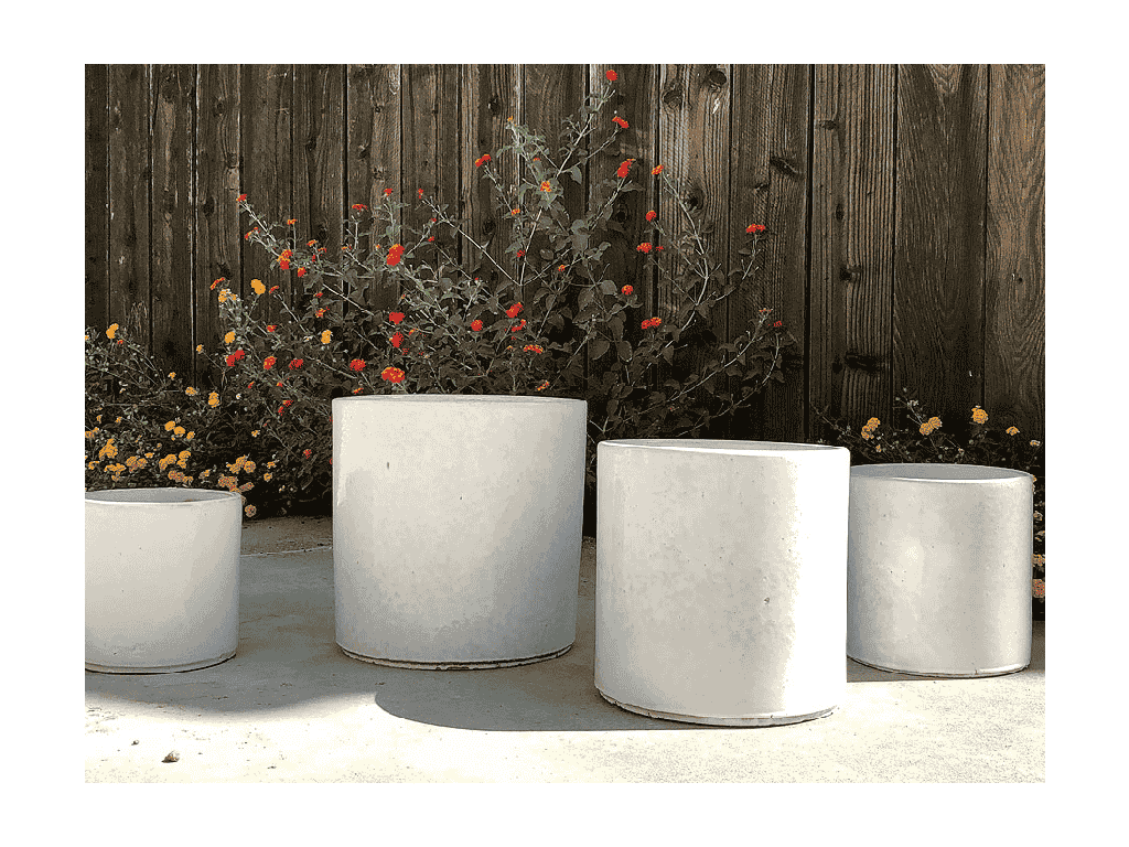 [PY-5178WSP-S4] ARECA PALM PLANTER, WHITE SPECKLE, SET OF 4- 14.0"X14.0", 12.0X12.0", 10.0*X0.0", 8.7"X8.7"