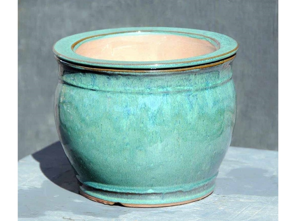 [PY-S1354JDE-B-C6] ROUND SW POT, JADE, SIZE B 6.0"x4.0" (SOLD IN CASE OF 6)