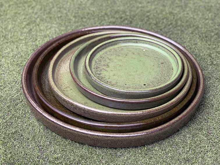 [PY-SCR02TGN] ROUND SAUCER, TROPICAL GREEN OD 18", ID 16"