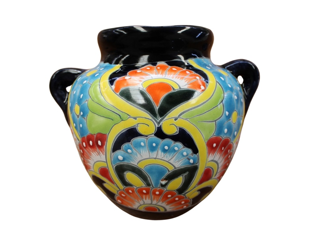 [TL-J2047-A-C4] TALAVERA HALF JAR WITH HANDLES, 10.0"X7.5", SOLD IN CASE OF 4