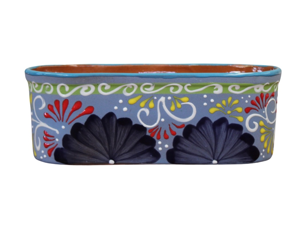 TALAVEREA TIERRA LUZ LARGE CRADLE PLANTER, 13.5" x 6.5" x 5"