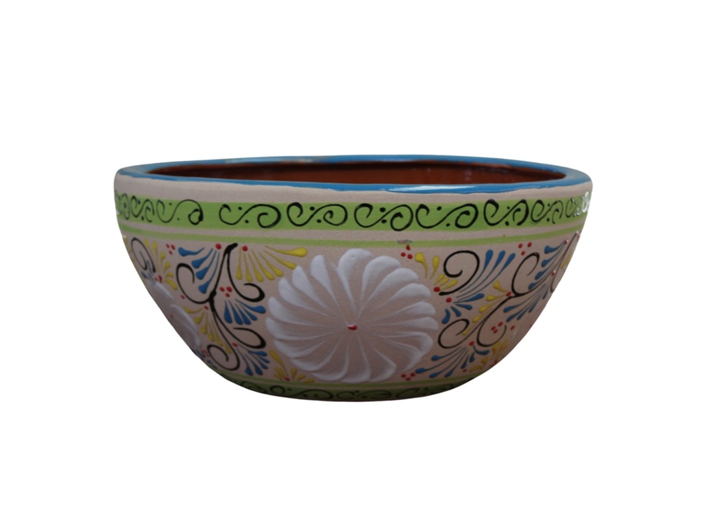TALAVERA TIERRA LUZ LARGE MICHOACANA BOWL, 8.5" x 18.5"