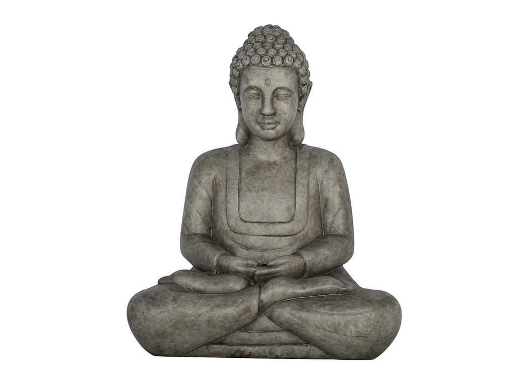 [FC-1400DGY-E] MEDITATION BUDDHA SMALL, DARK GREY, 13.0"X8.5"X16.0"