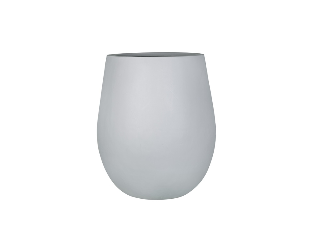 MED-HIGHT COCO TRUNK PLANTER LIGHT GREY POLY - RESIN POTS 23.5"x27.5"