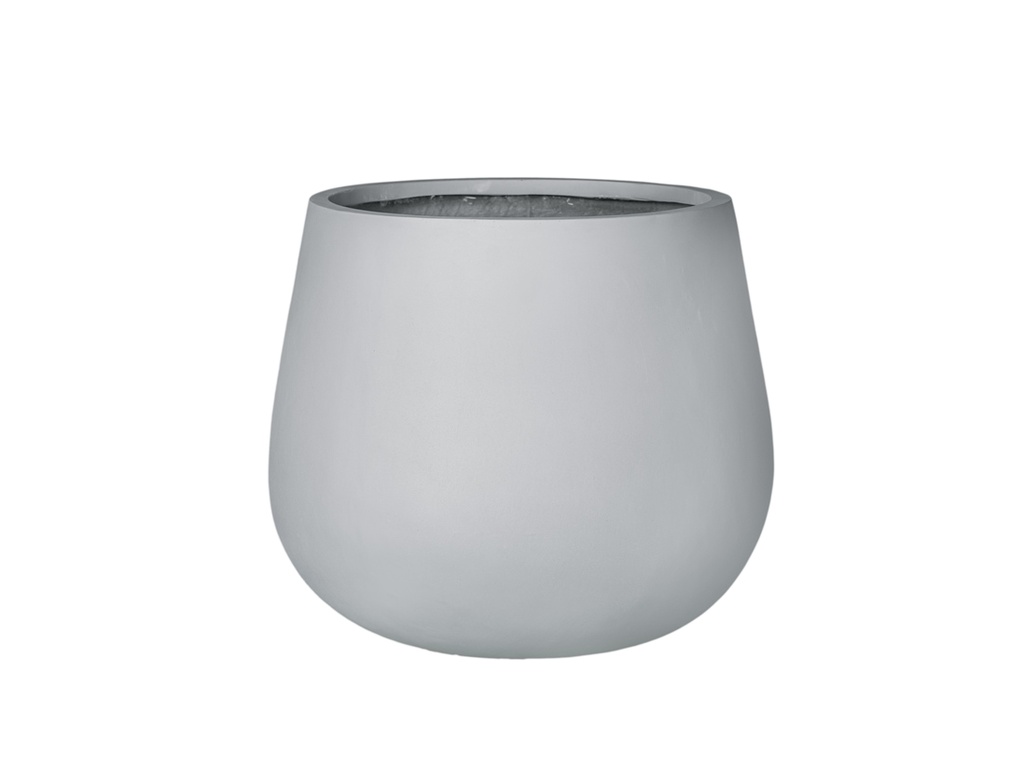 LOW TRUNK PLANTER LIGHT DARK GREY POLY POLY FIBERS 17.5''x14.5'' 12''x12'' 7.5''x8''