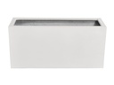 RECTANGULAR BOX PLANTER WHITE POLY FIBERS, SET OF 3- 39.5"x15.5"x19.5", 31.5"x12"x15.5", 23.5"x10"x12"