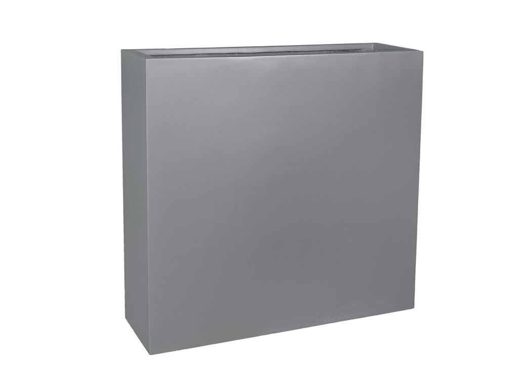 RECTANGULAR TALL PLANTER BOX DARK GREY POLY - RESIN POTS, SET OF 2-42.5"x15.5"x40" 33"x12"x31.5"