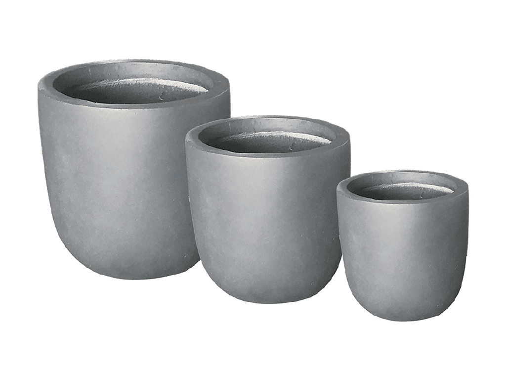 [FS-0081CLG-S4] CASTRO URBAN PLANTER, CONCRETE LIGHT GRAY, SET OF 4 - 20.0"X19.5", 16.5"X16.0", 13.5"X13.0", 10.5"X10.0"