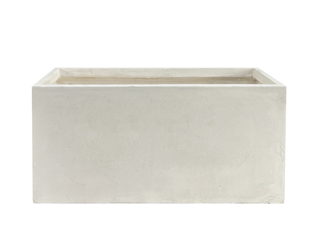 [FS-0147CMW-S3] RECTANGULAR FIBER PLANTER, CEMENT WHITE, SET OF 3 - 32.0" X 13.0" X 15.5", 24.0" X 10.5" X 12.0", 19.5"x7.5"x8.0", BCD
