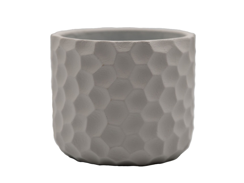 ART DÉCOR HONEY COMB PLANTER, CONCRETE LIGHT GREY, 5.5"X4.5" SOLD IN CASE OF 8