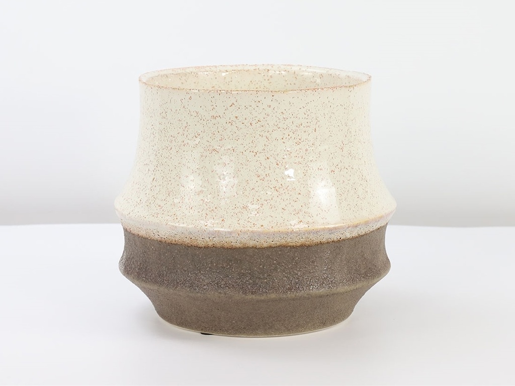 [IP-DG2242RIV-A-C2] SANTA BARBARA PLANTERS, RUSTIC IVORY, 8.0"X6.5", CASE OF 2