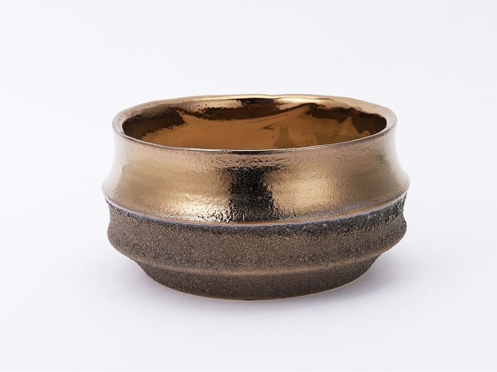 [IP-DG2243RGD-B-C4] SANTA BARBARA BOWLS, RUSTIC GOLD, 7.5"X4.0", CASE OF 4