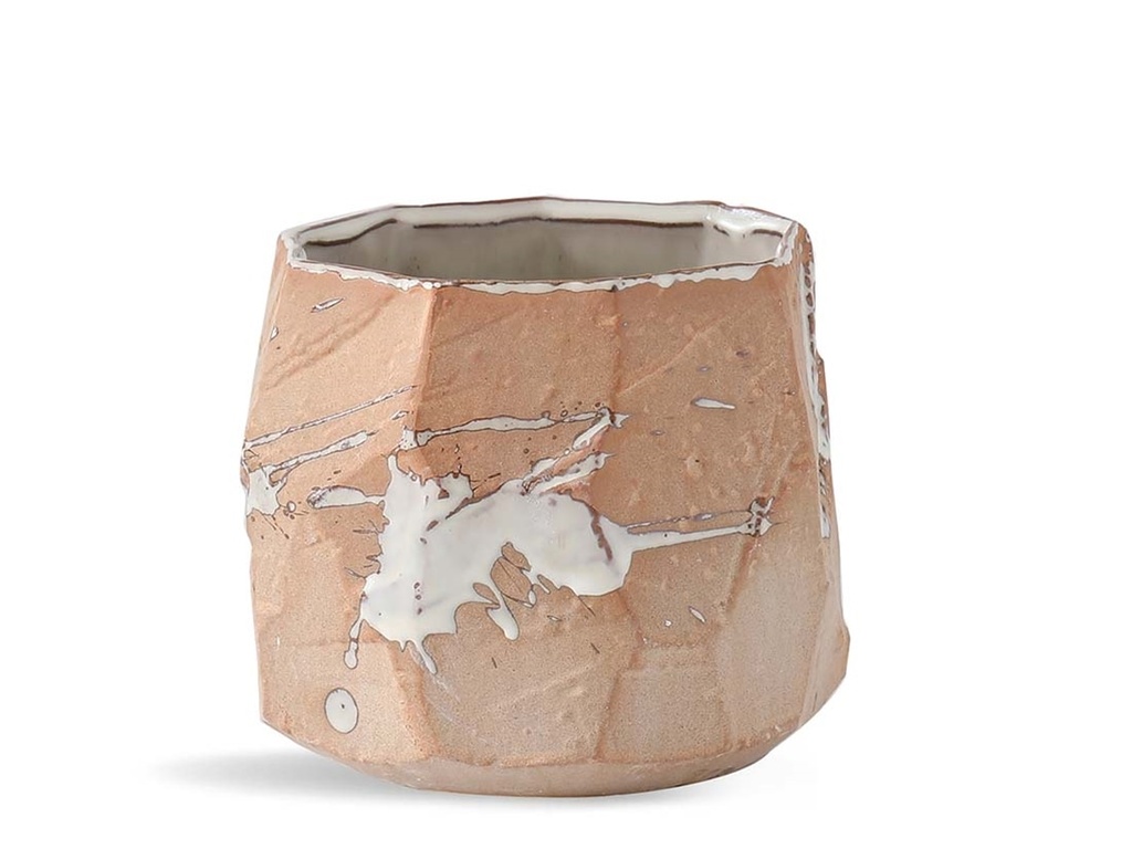 [IP-DG2254ATC-A-C2] ROCK FORM GROWER POT, ARTISAN CLAY, 8.5"X7.0", CASE OF 2