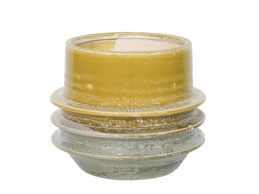 [IP-DG2450BAB-C-C6] ART DÉCOR PLANTER, BURNT AMBER, 4.5'x4.5'x4.5'SOLD IN CASE OF 6