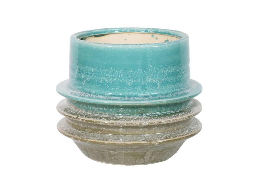 [IP-DG2450CLD-C-C6] ART DÉCOR PLANTER, CELADON, 4.5'x4.5'x4.5'SOLD IN CASE OF 6