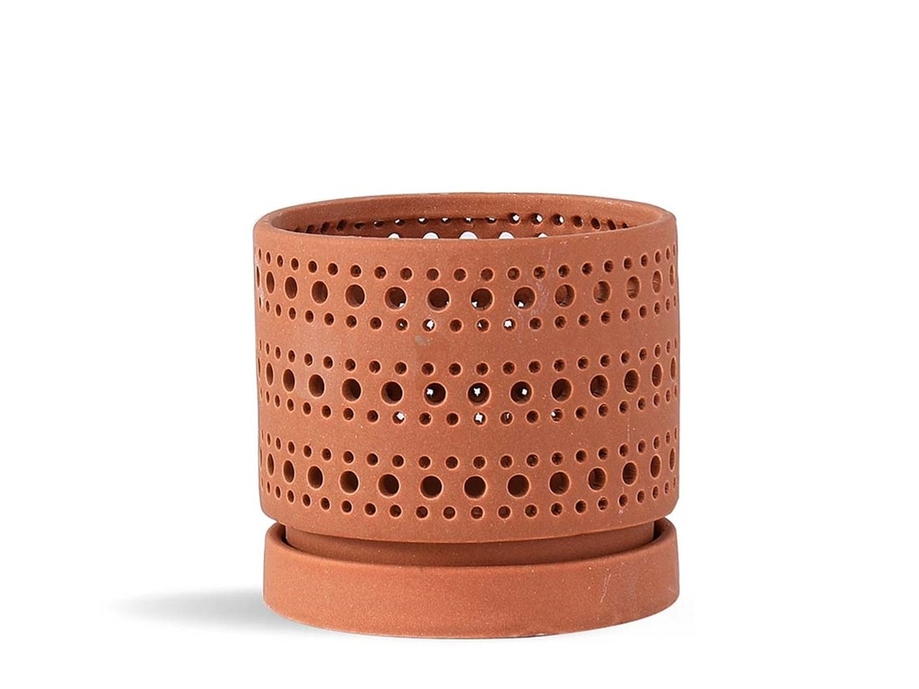 [IP-DO2360SCC-B-C6] MOON GATE ORCHI ORCHID PLANTER, SAND CANYON CLAY, 6.0"X5.5", CASE OF 6