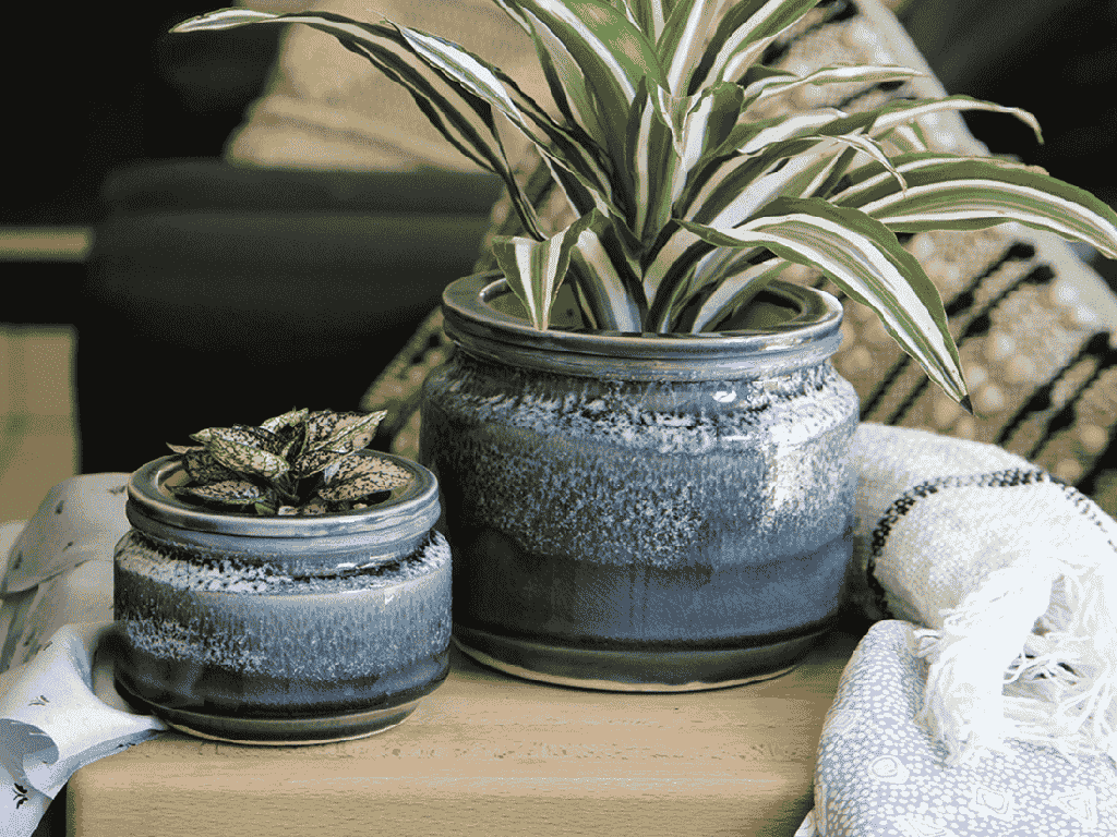 [IP-J19282BTS-B-C6] JEWEL SELF-WATERING PLANTER, BALTIC SEA, SIZE B, 4.5"x3.5", SOLD IN CASE OF 6