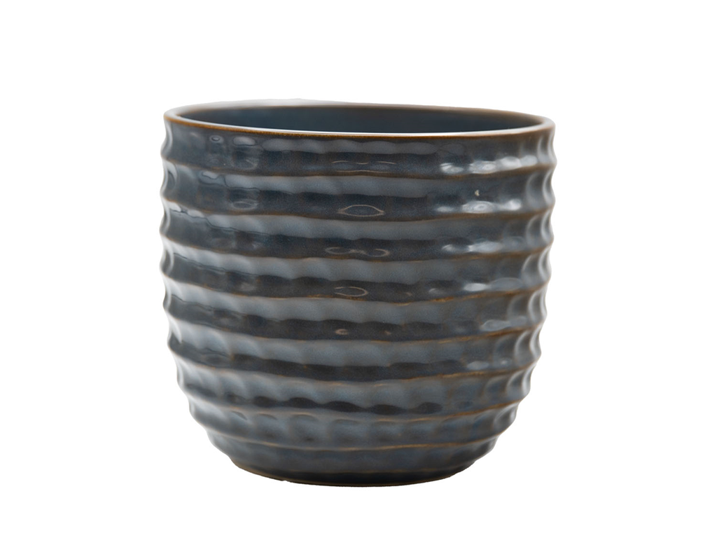 [IP-MC2026LBL-C6] HONEYCOMB PLANTER, LOYAL BLUE, 6.5"x5.5" SOLD IN CASE OF 6