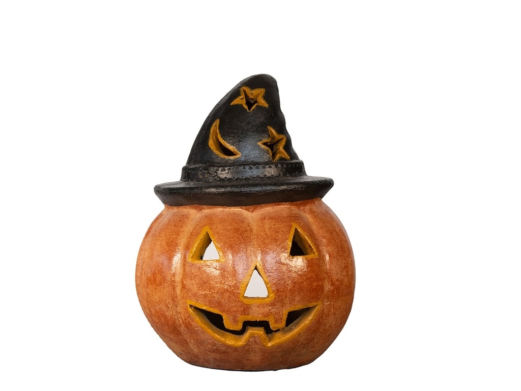 [MC-AP0022CLS] HALLOWEEN PUMPKIN WITH WIZARD HAT, CLASSIC, 10.0"X13.5"