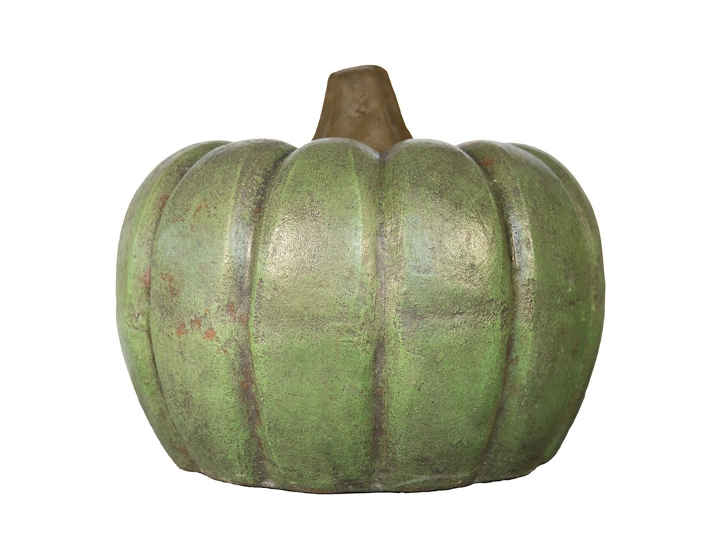 [MC-AP0024GRN-A] CLAY PUMPKIN,GREEN, 16.0"X13.0"