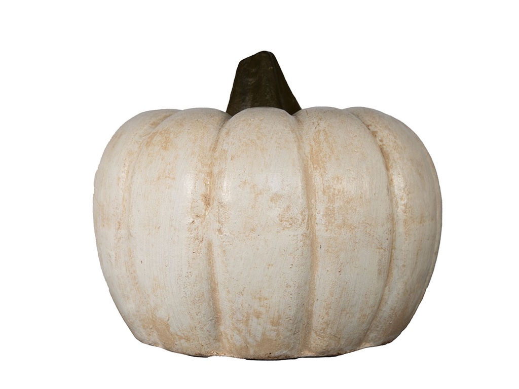 [MC-AP0024WHI-A] CLAY PUMPKIN,WHITE, 16.0"X13.0"