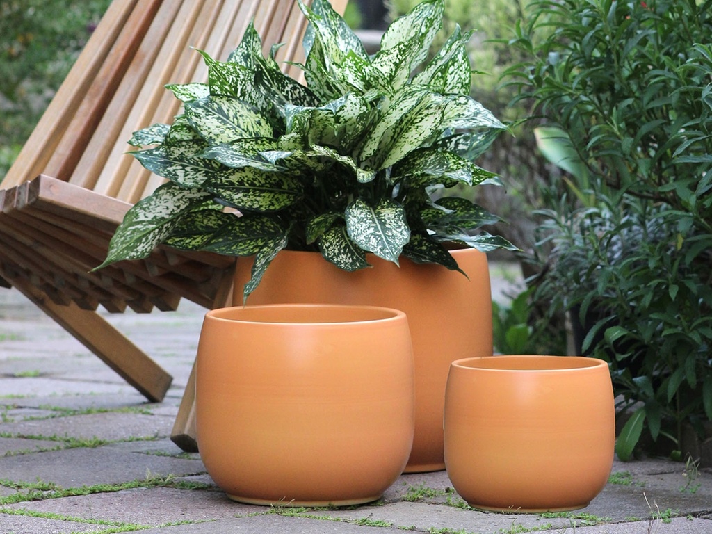 [PD-5001SDN-S3] DAHLIA PLANTER, SEDONA, SET OF 3- 15"X12.5", 12"X11", 10"X8"