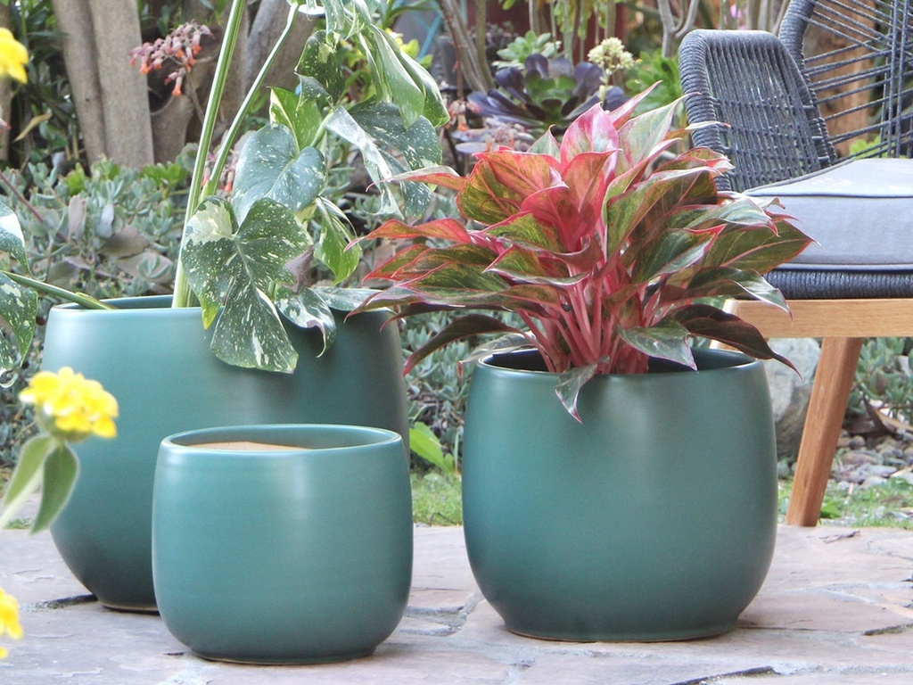 [PD-5001SVN-S3] DAHLIA PLANTER, SAVANAH, SET OF 3- 15"X12.5", 12"X11", 10"X8"