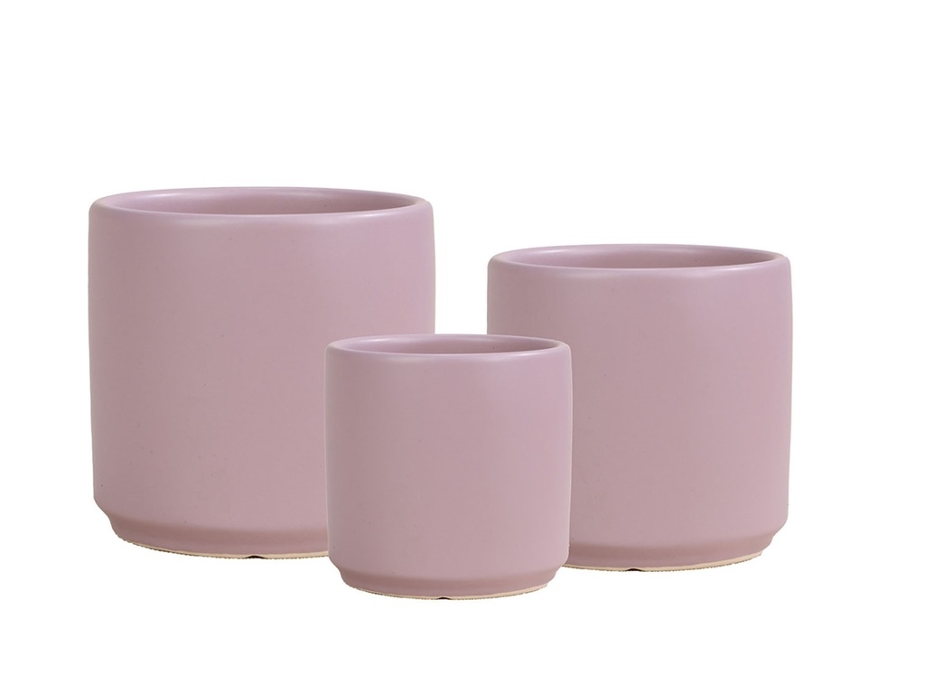 [PD-5016LLC-S3] ARLO PLANTER, LILAC, SET OF 3, 15"X15.5", 12"X12", 10"X10"
