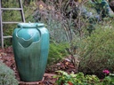 TEA GARDEN FOUNTAIN, SELF CONTAINED, RUSTY GREEN, SIZE C, 18.0" X 27.5" (PUMP INCLUDED)
