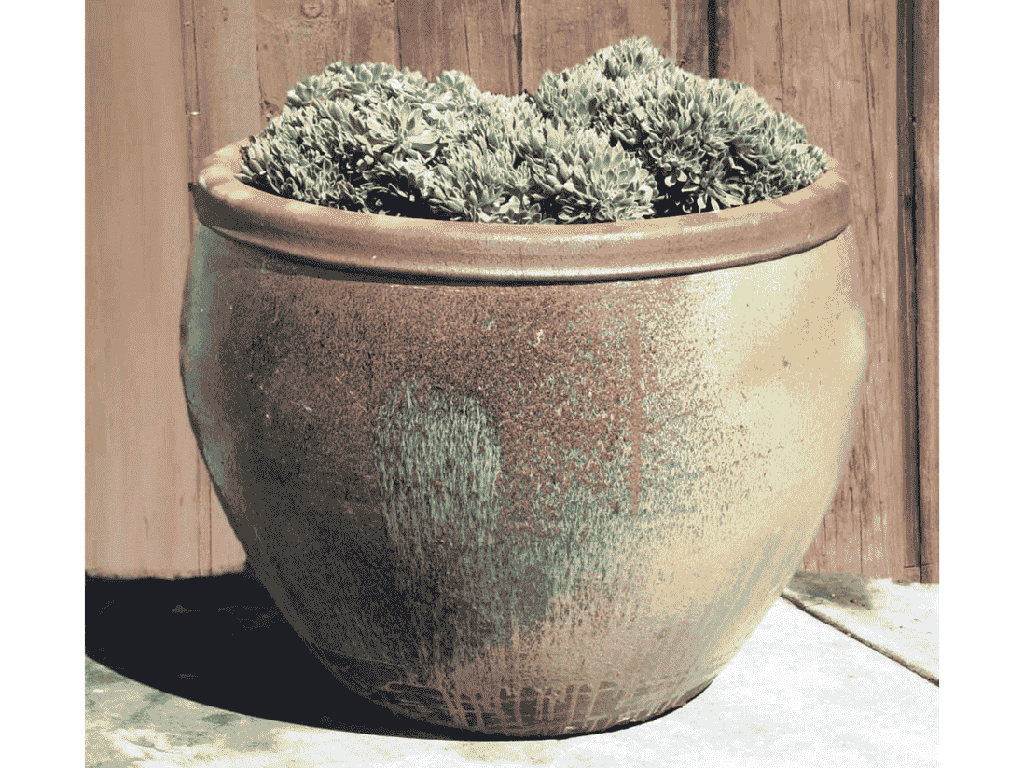 [PS-314RAM-XLG] ROUND RIM TREE POT, RUSTIC AMBER, XLARGE, 37"X30"