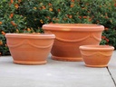 PROVENCE LOW PLANTER, RED CLAY, SET OF 3- 27"X14.5",20"X11",13.5"X7.5"