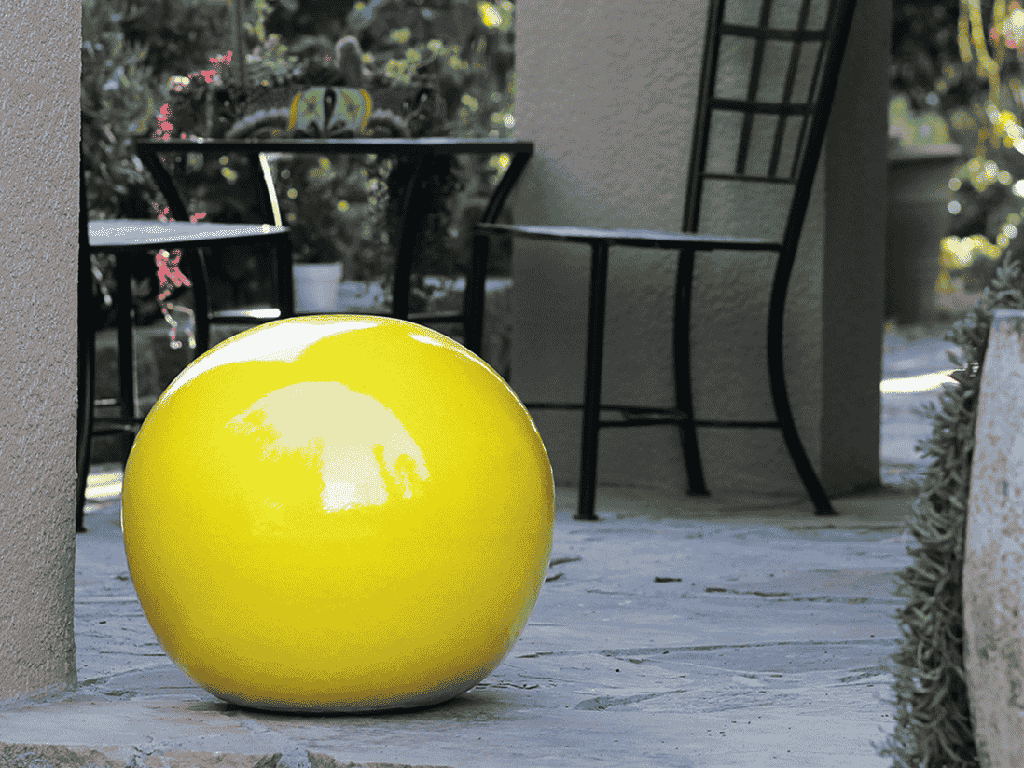 [PV-A500CY-B] DECORATIVE SPHERE, CANARY YELLOW, 12"
