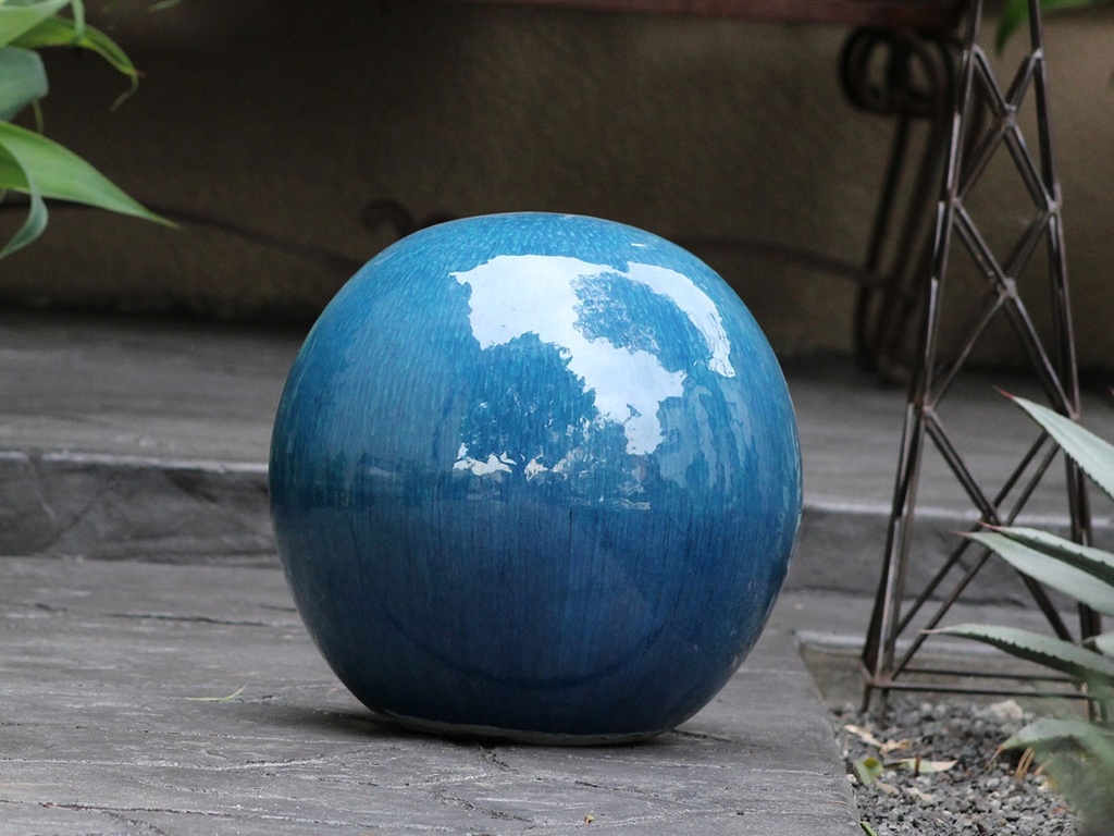 [PV-A500FAQ-B] DECORATIVE SPHERE,, FALLING AQUA, 12"