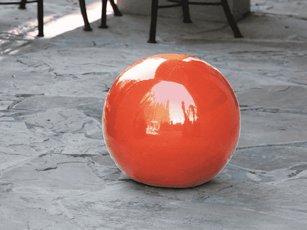 [PV-A500ORG-B] DECORATIVE SPHERE, ORANGE, 12"