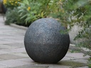DECORATIVE SPHERE,  16", SILVER ROCK