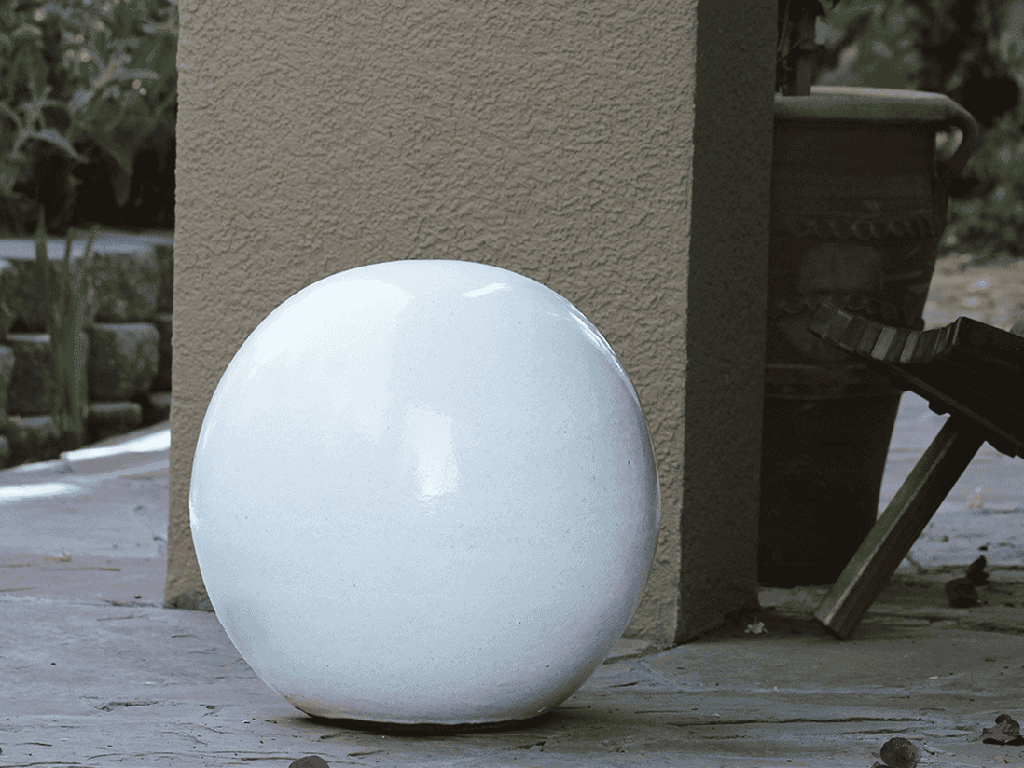 [PV-A500WWH-B] DECORATIVE SPHERE, WHITE WHITE, SIZE B, 12"D
