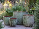 COCO POTS, AEGEAN GREEN, SET OF 4-23"X20", 19"X17", 15'X13", 12"X11"