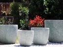 COCO POTS, CORAL GREEN, SET OF 4-  23"X20", 19"X17", 15'X13", 12"X11"
